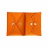 Hermes Calvi Duo Card Holder Orange Epsom